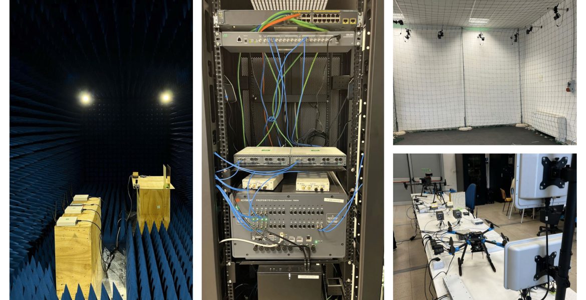 il laboratorio iTNT-NS camera anecoica emulatore di canale satellitare, voliera per droni
