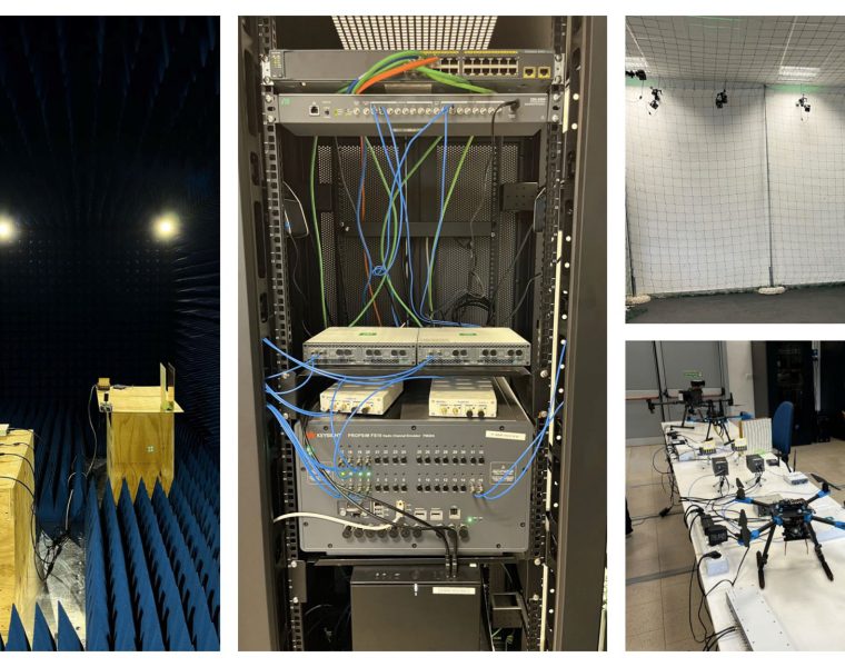 il laboratorio iTNT-NS camera anecoica emulatore di canale satellitare, voliera per droni