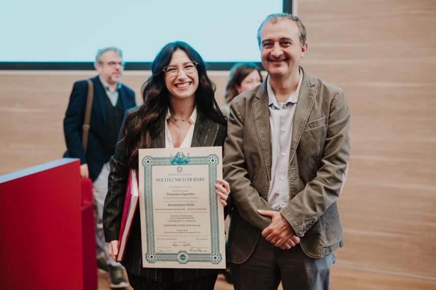 Giulia Acconciaioco con prof. Vito Iacobellis